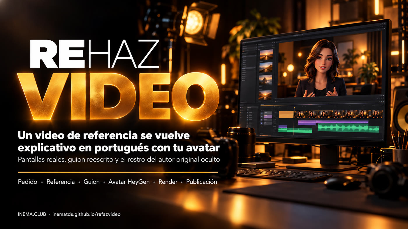 Banner de refazvideo: un video de referencia se convierte en un explicativo con avatar