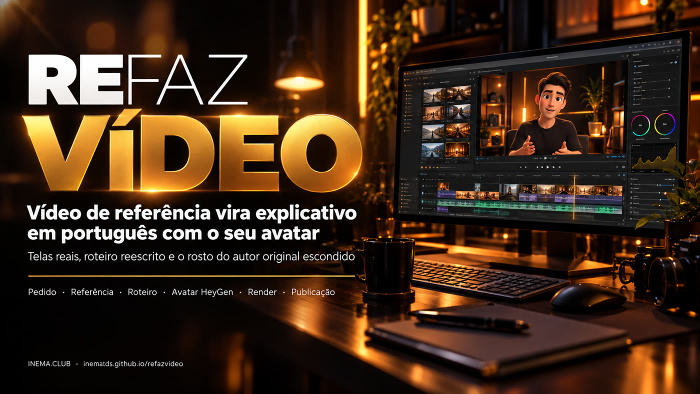 Banner do refazvideo: vídeo de referência vira explicativo com avatar