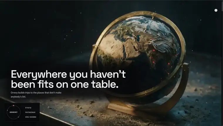 Orrery — voo contínuo por um modelo em escala da Terra
