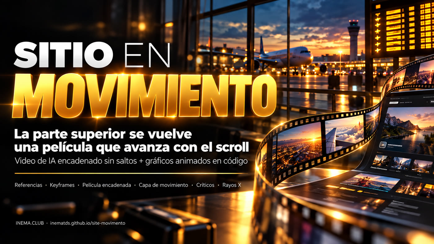 Sitio en Movimiento: la cabecera se vuelve una película que avanza con el scroll