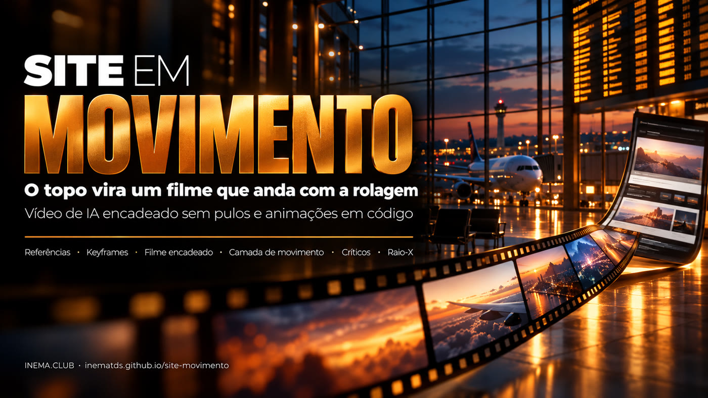 Site em Movimento: o topo vira um filme que anda com a rolagem
