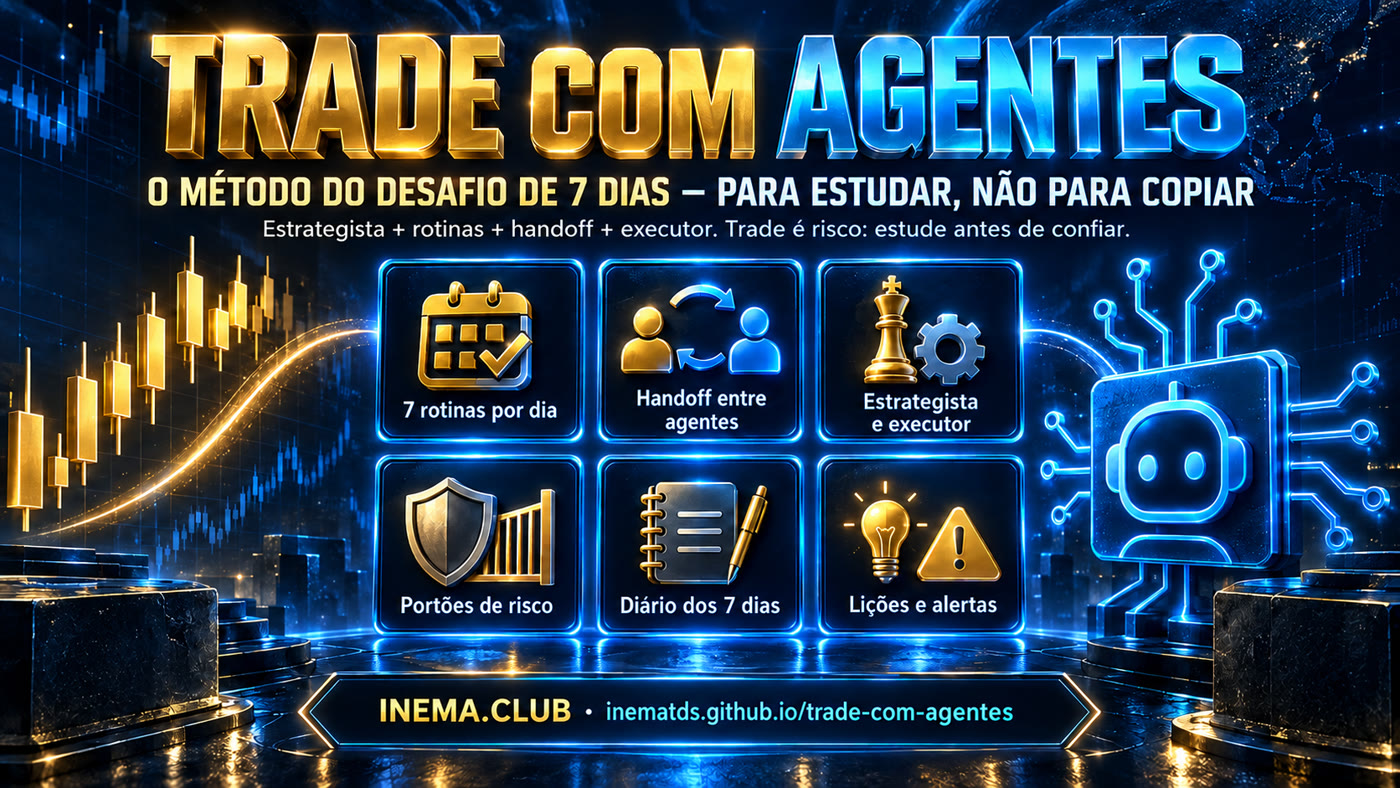 Banner Trade com Agentes: rotinas, handoff, estrategista e executor