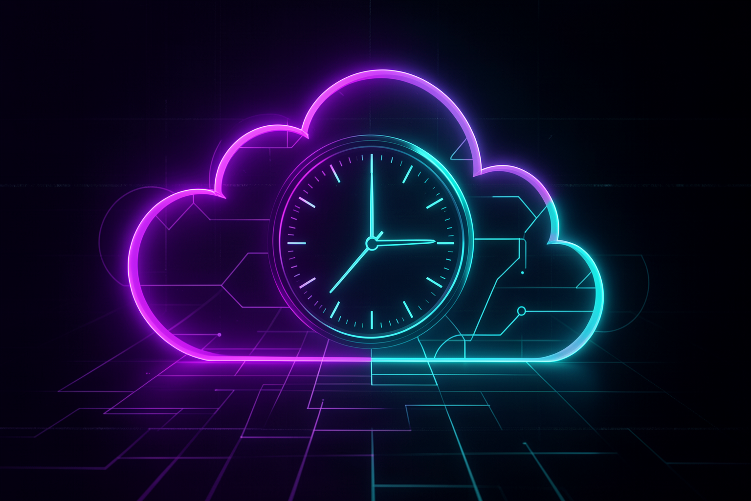 Banner: hospedagem e deploy na nuvem com cron e webhooks, em roxo