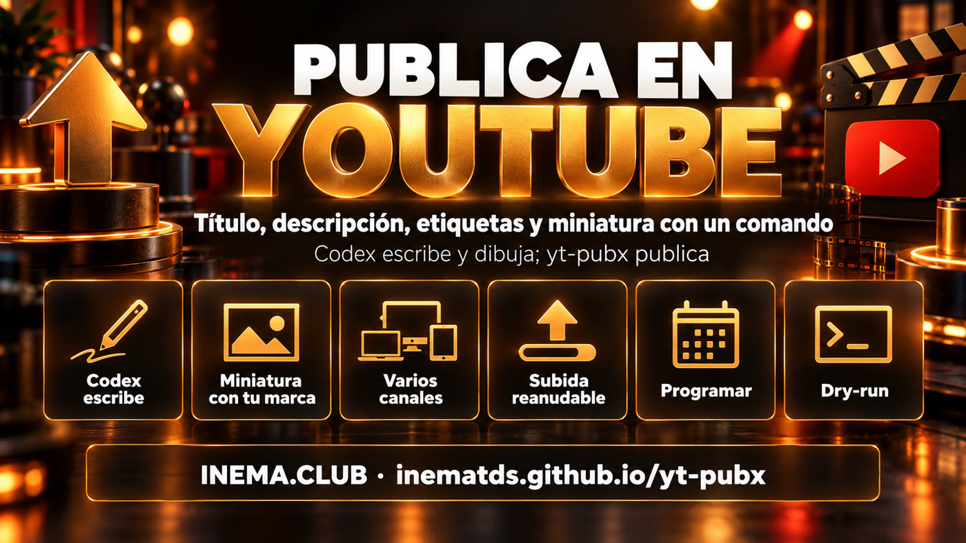Funciones de yt-pubx en seis tarjetas
